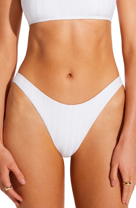 Shop Vitamin A California High Leg Bikini Bottoms In White