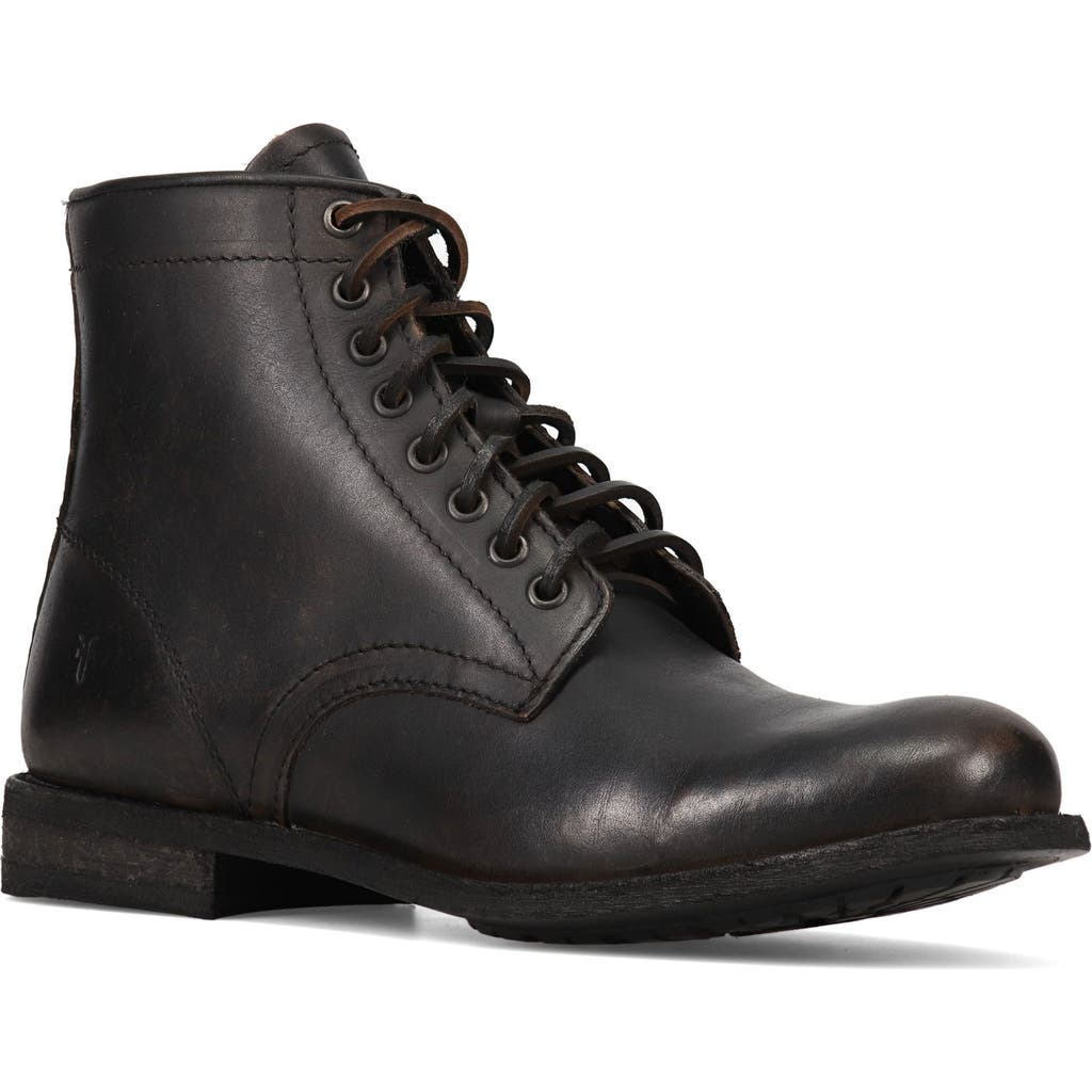 Frye Tyler Flex Lace-up Boot In Dark Black