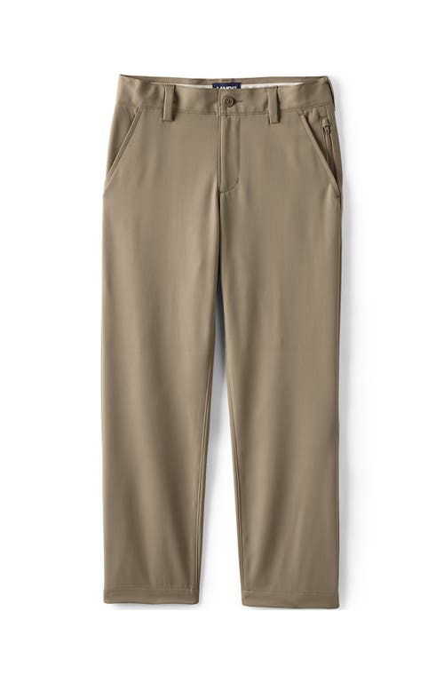 Lands' End Boys Iron Knee Active Chino Pants In Khaki
