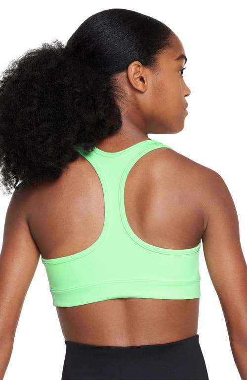 Shop Nike Kids' Dri-fit Racerback Sports Bra In Vapor Green/white