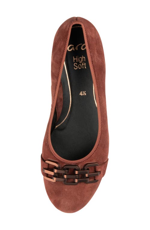 Ara Scout Chain Ballet Flat In Terra