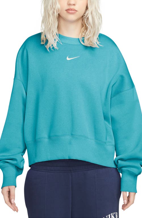 Shop Nike Phoenix Fleece Crewneck Sweatshirt In Dusty Cactus/sail