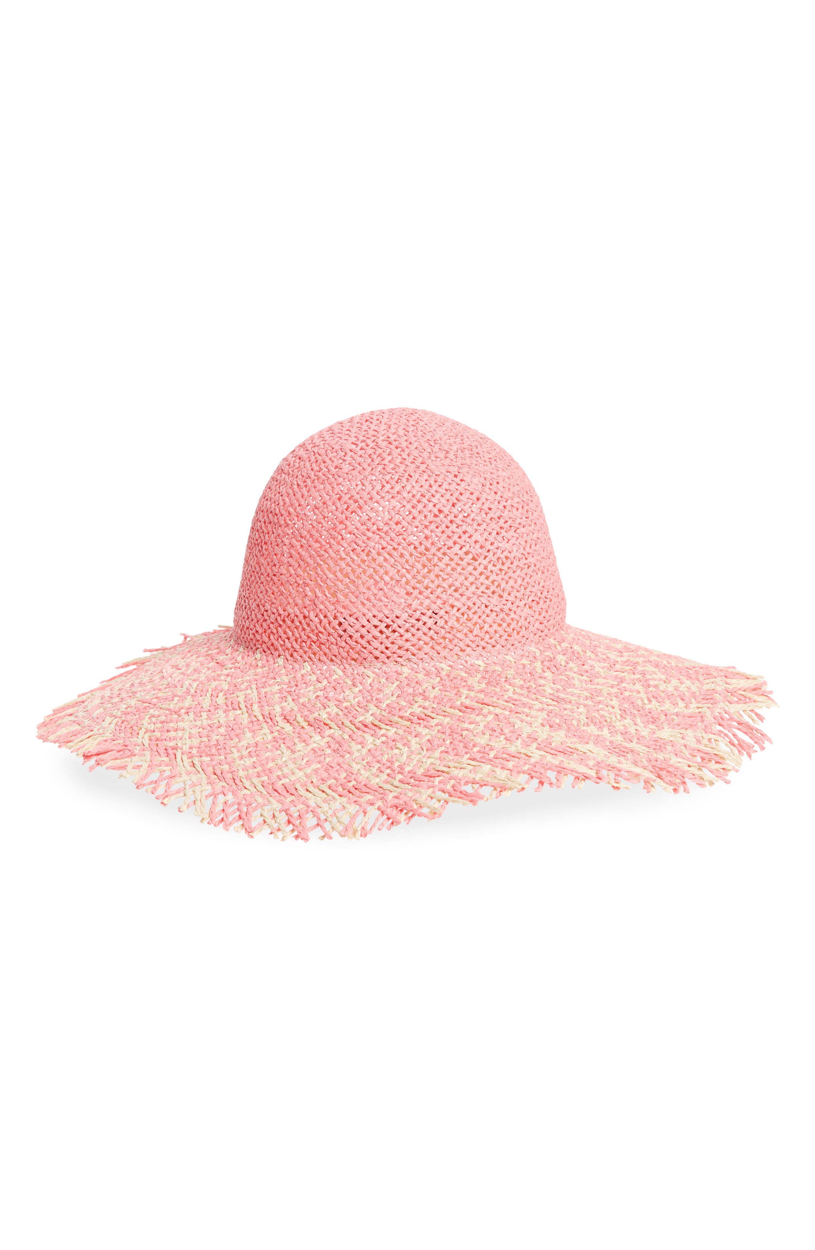 Trouvé Frayed Brim Straw Sun Hat  Nordstrom