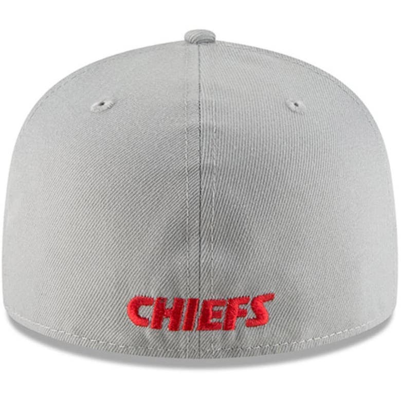 Men's Kansas City Chiefs New Era Gray Omaha 59FIFTY Fitted Hat