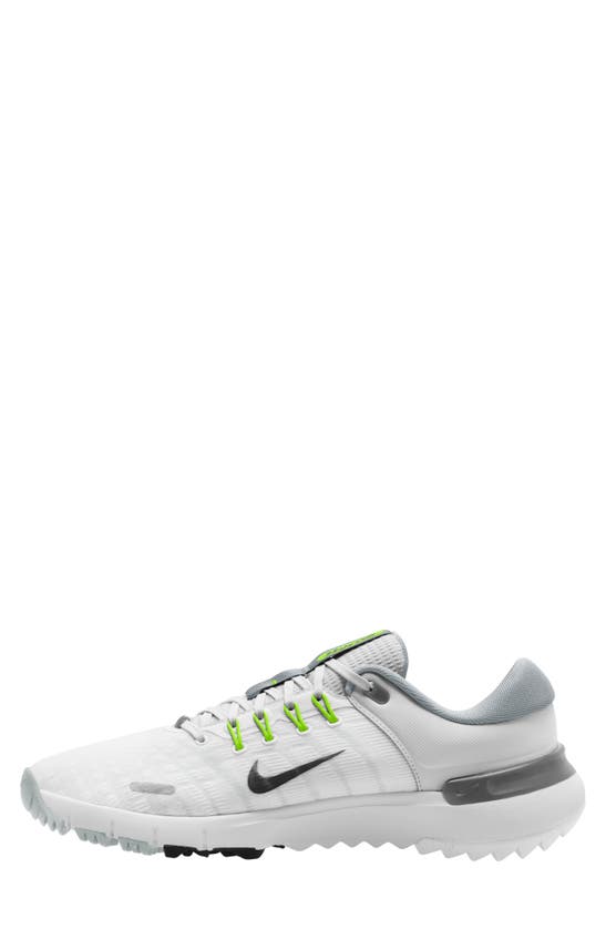 Shop Nike Free Golf Shoe In White/ Black/ Platinum/ Grey