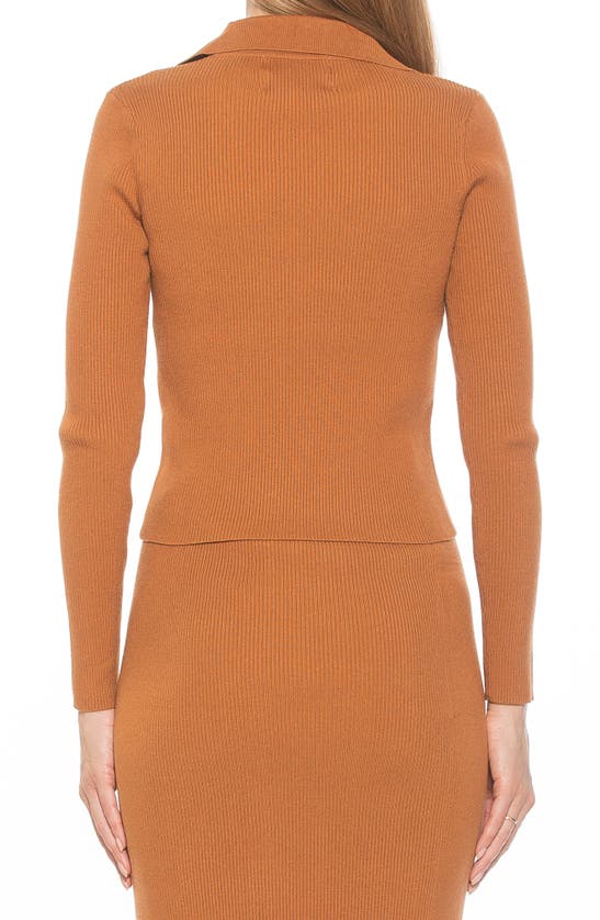 Alexia Admor Sam Asymmetrical Button Front Top In Camel