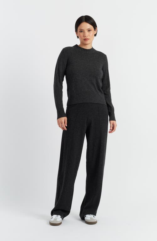 Shop Chinti & Parker Wool & Cashmere Cropped Sporty Sweater In Charcoal