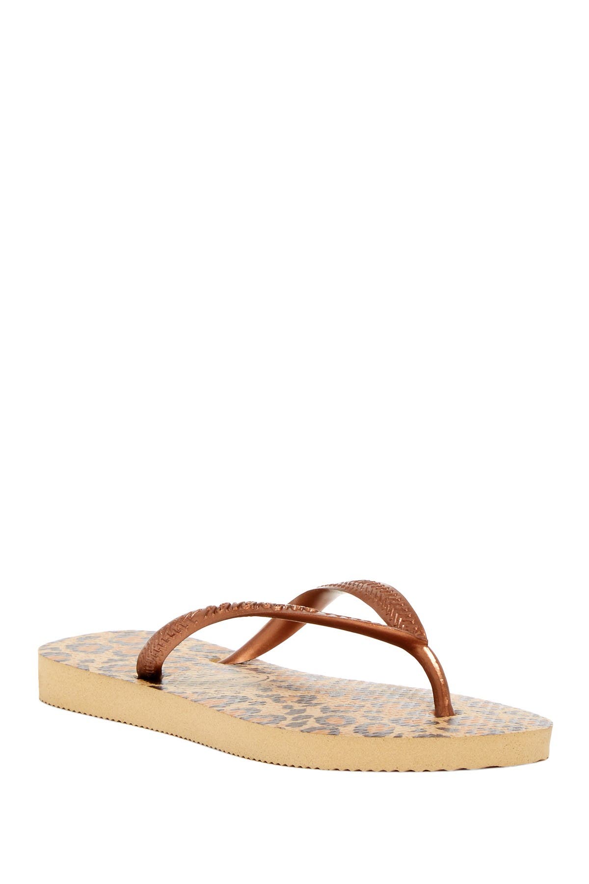 havaianas leopard print flip flops