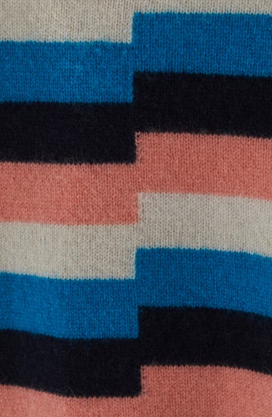 Shop Waste Yarn Project Mike Stripe One Of A Kind Cardigan In Blue Multi