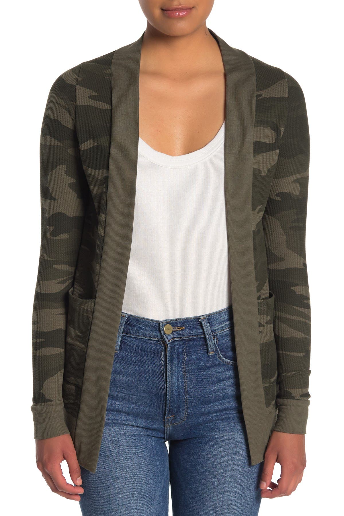 sweet romeo thermal pocket cardigan