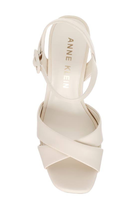 Shop Anne Klein Zena Ankle Strap Platform Sandal In Off White