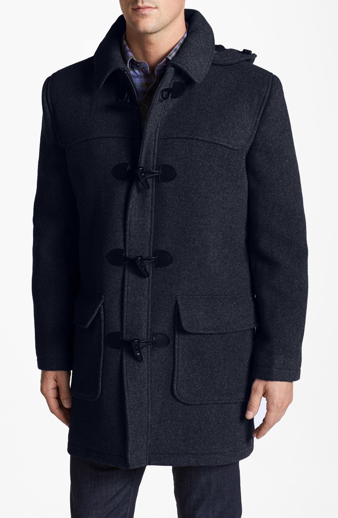 Hart Schaffner Marx 'Montgomery' Wool Blend Toggle Coat with Detachable