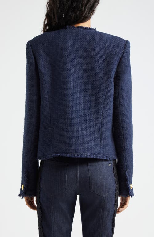 Shop Cinq À Sept Christie Tweed Jacket In Navy