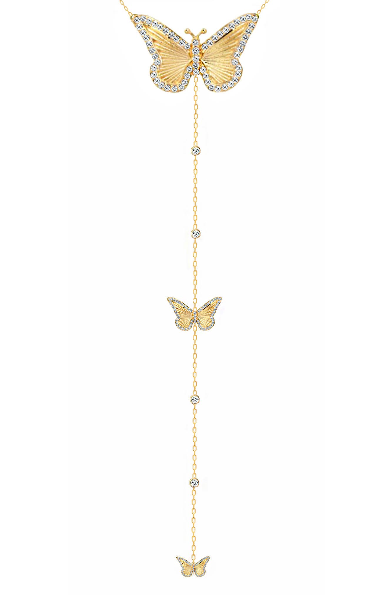 butterfly lariat necklace