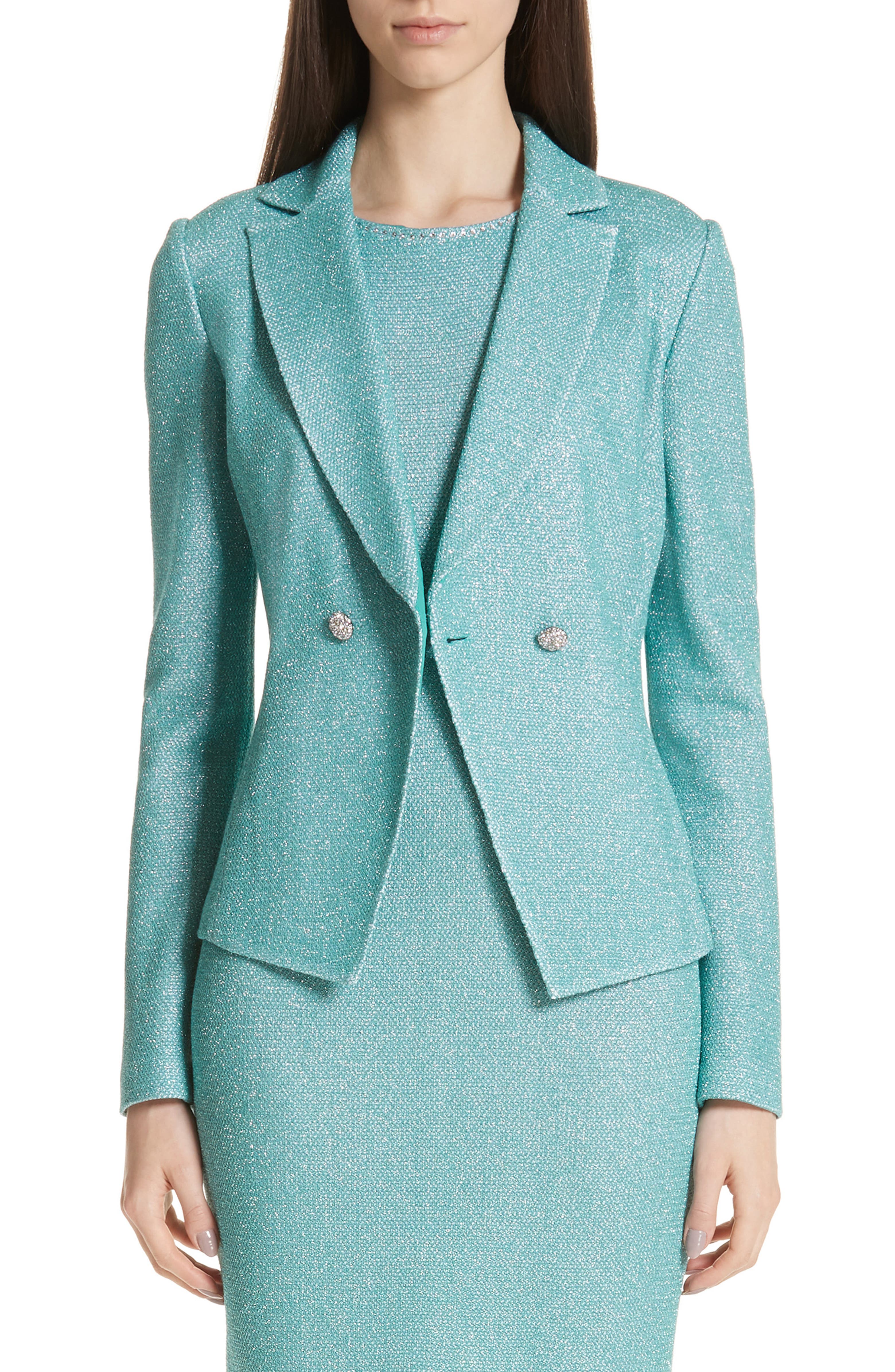St. John Collection Bailey Knit Double Breasted Blazer | Nordstrom