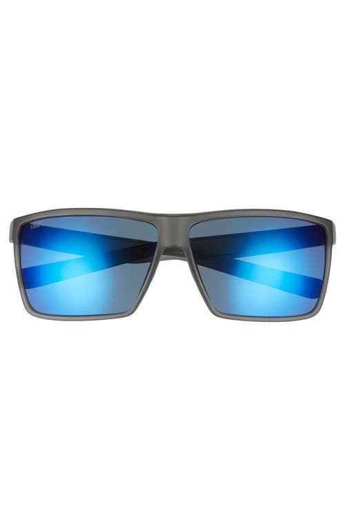 Costa Del Mar Rincon 63mm Polarized Sunglasses In Smoke Crystal/blue Mirror