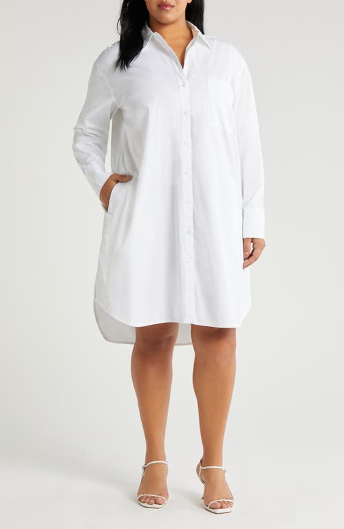 Nordstrom Long Sleeve High-Low Shirtdress at Nordstrom,