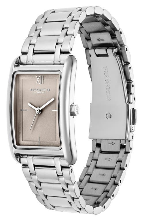 Olivia Burton Women's Grove Silver Stainless Steel Watch 23mm In Silver/ Earl Grey