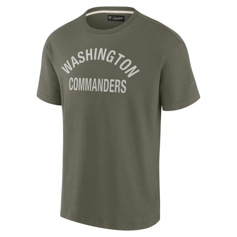 Shop Fanatics Signature Unisex  Olive Washington Commanders Elements Super Soft Short Sleeve T-shirt