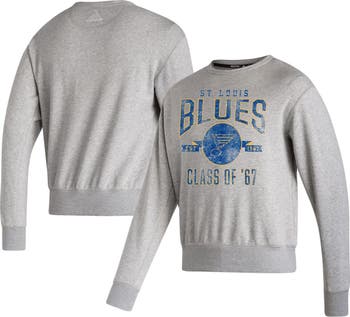 Women's Fanatics Branded Heathered Gray St. Louis Blues Heritage Pullover  Hoodie