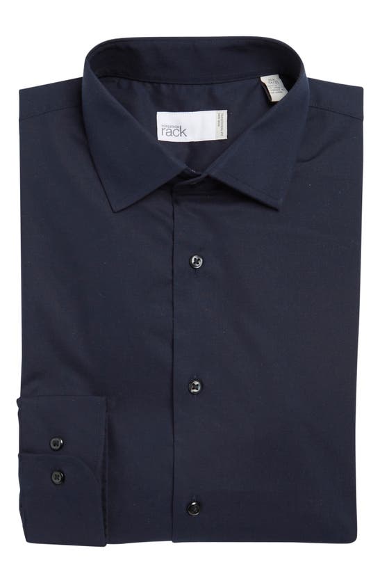 Nordstrom Rack Non-iron Traditional Fit Shirt In Navy Blazer