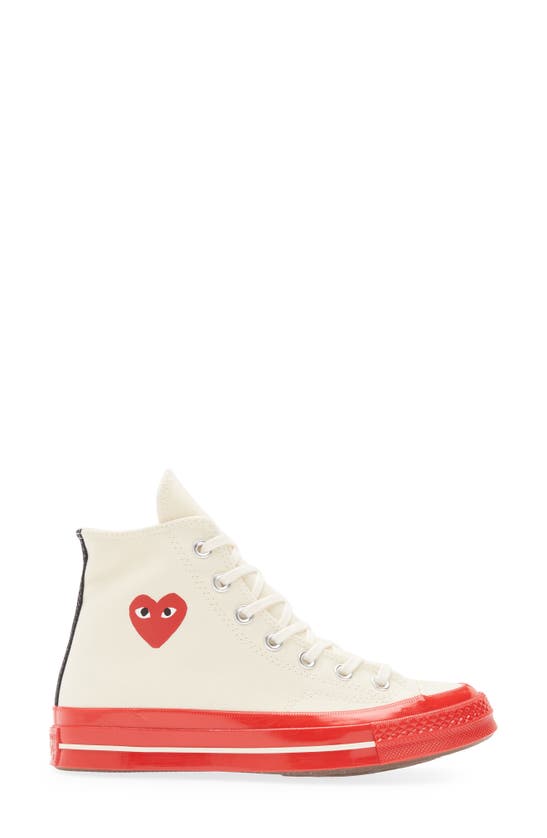 Des Garçons X Converse Chuck Taylor® Hidden Red Sole Top Sneaker In White | ModeSens