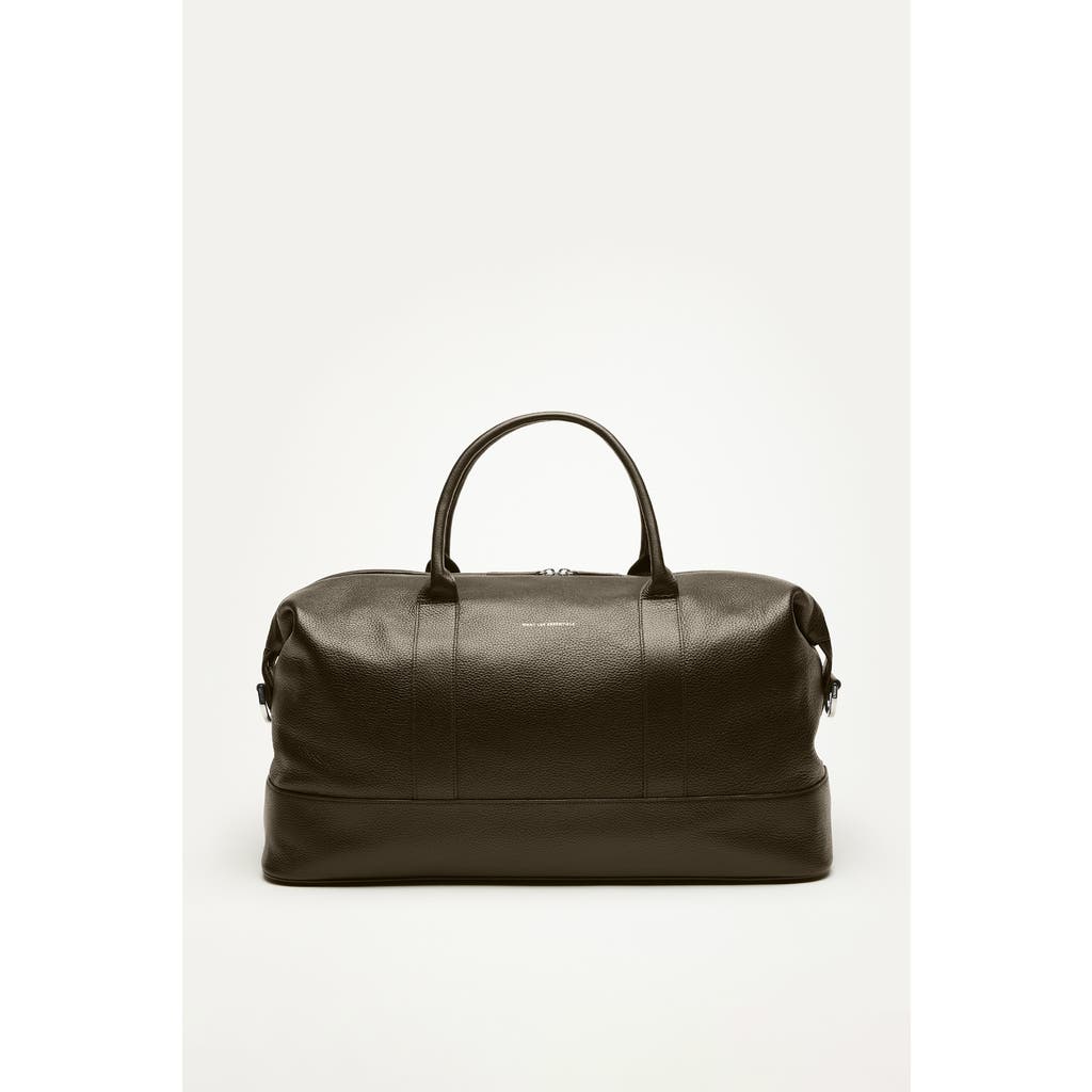 Want Les Essentiels De La Vie Want Les Essentiels Kelowna Pebble-grained Leather Weekender Bag In Dark Brown