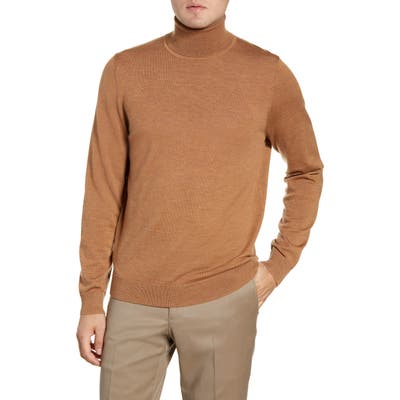 Nordstrom Shop Merino Wool Turtleneck Sweater, Brown