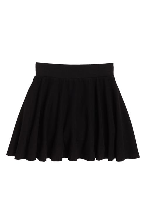 Shop Nordstrom Kids' Organic Cotton Knit Skater Skirt In Black