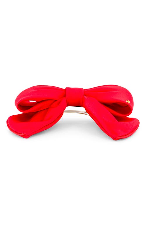 Shop Alexandre De Paris Bow Barrette In Red