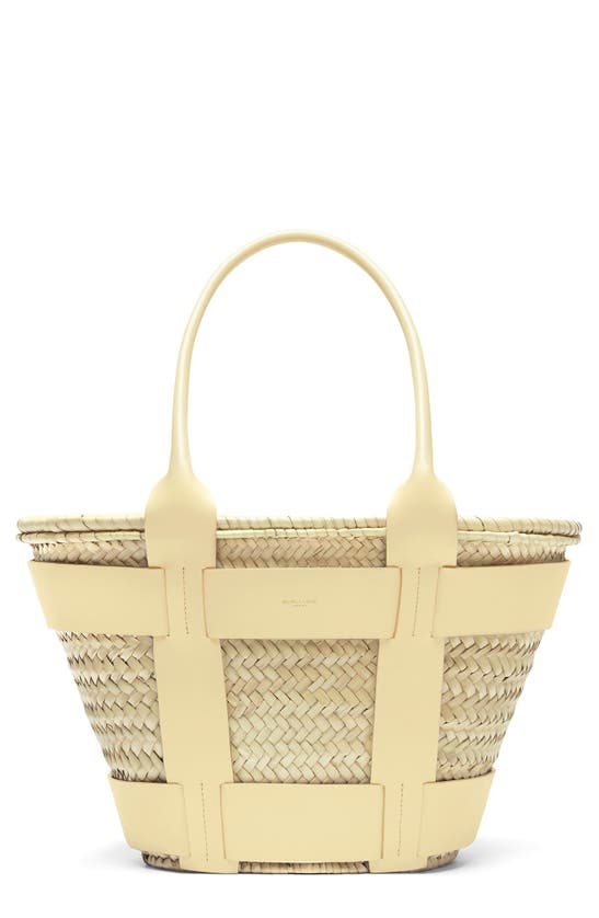 Demellier Santorini Tote In Buttermilk Smooth