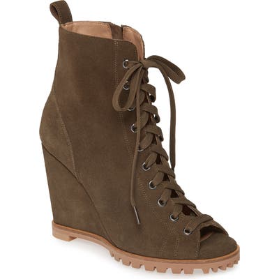 Linea Paolo Sasha Peep Toe Bootie, Green