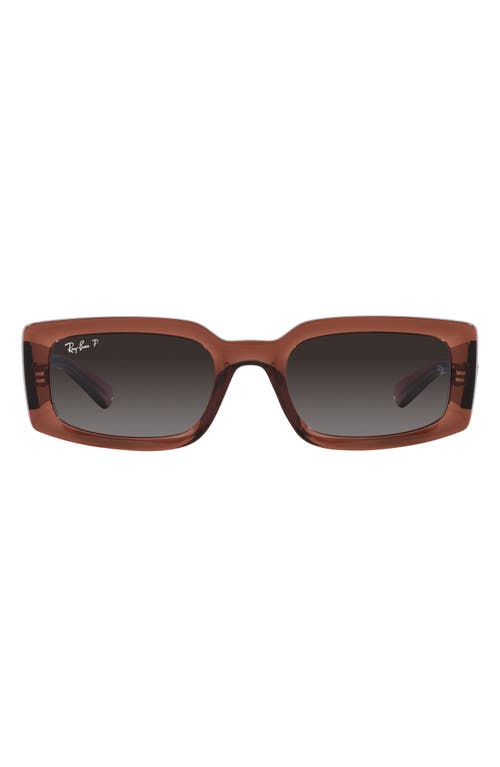 Ray-Ban Kiliane 54mm Gradient Polarized Pillow Sunglasses in Transparent Brown at Nordstrom