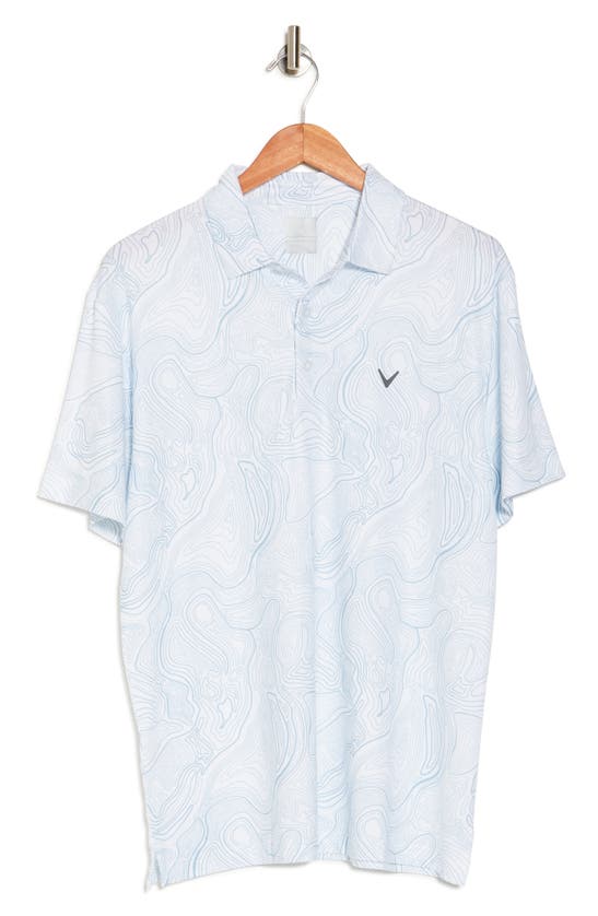 Shop Callaway Golf Print Golf Polo In Bright White