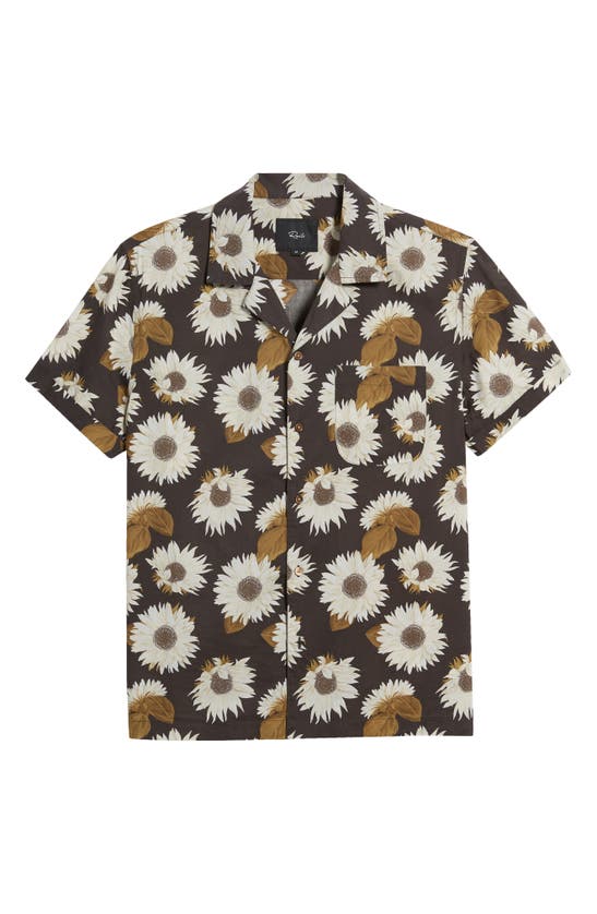 Shop Rails Moreno Floral Button-up Camp Shirt In Sunflower Twirl Bark