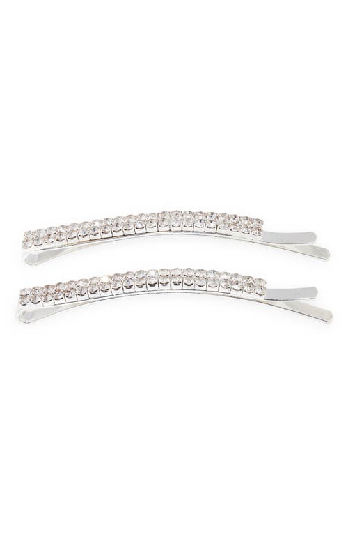 Izzy 2-Pack Barrettes in Silver
