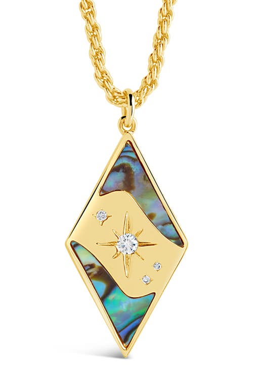 Shop Sterling Forever Galaxy Pendant Necklace In Gold