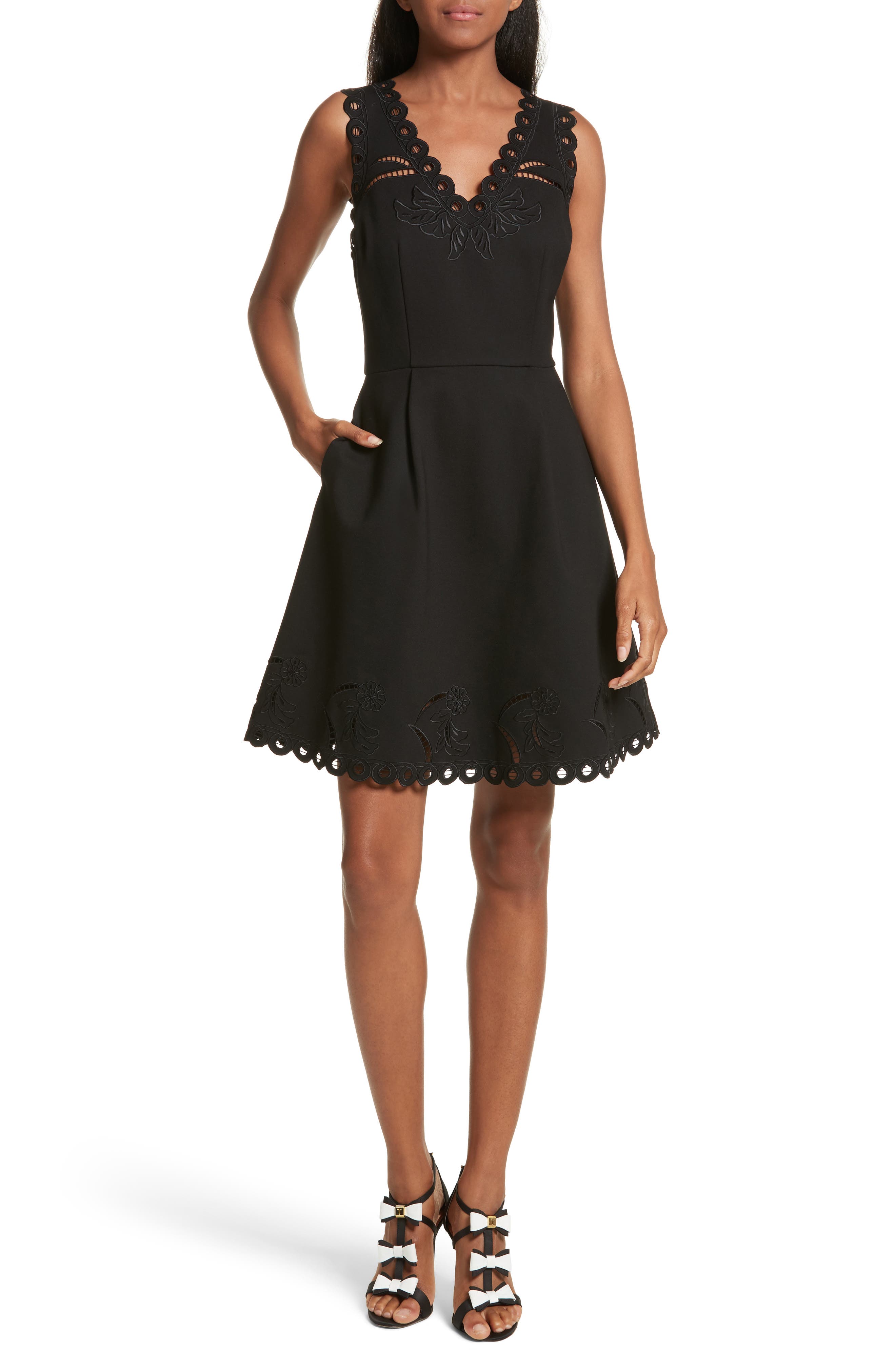 ted baker embroidered dress