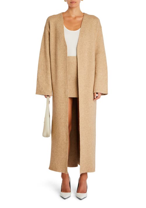 Shop Ser.o.ya Megumi Knit Robe In Tan