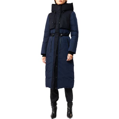 Mackage 800 Fill Power Down Maxi Coat, Blue