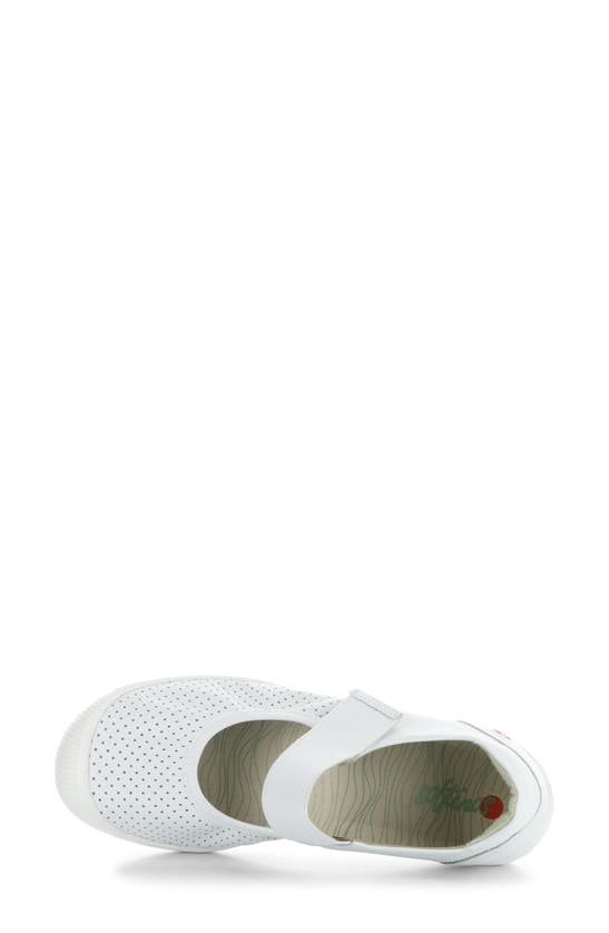 Shop Softinos By Fly London Iglu Mary Jane Flat In White Smooth