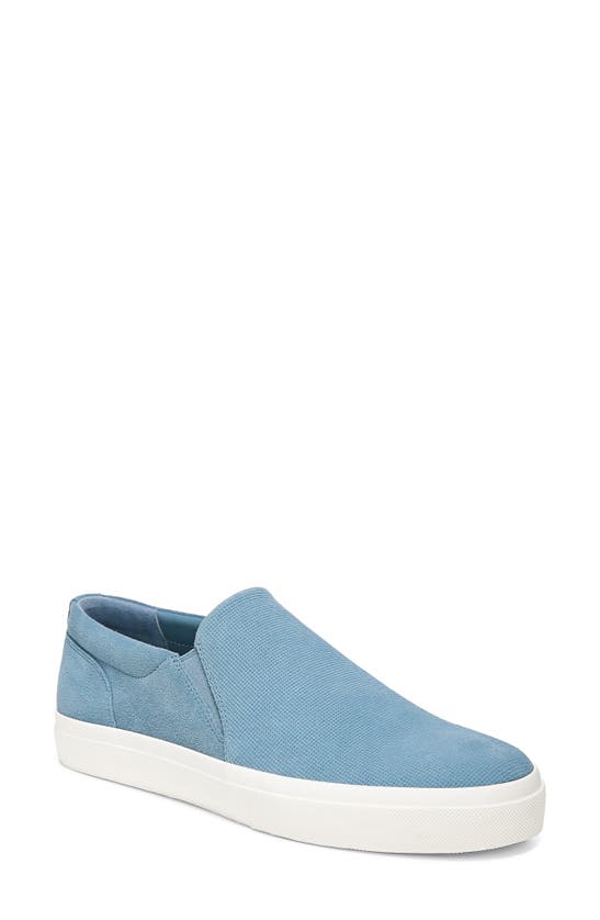 Vince Men's Fletcher Suede Slip-on Sneakers In High Water Blue