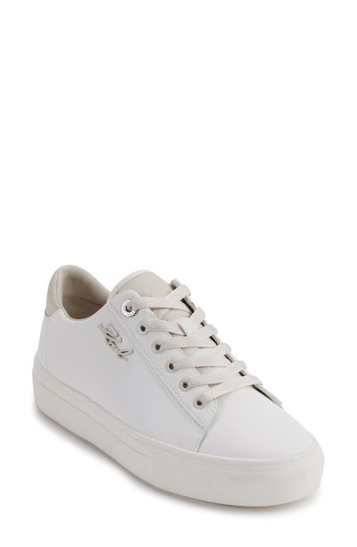 Karl Lagerfeld Paris Cason Sneaker In White/soft White