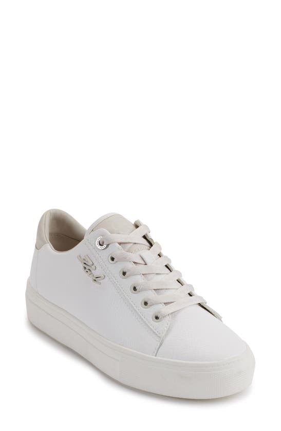 Karl Lagerfeld Cason Sneaker In White/ Soft White