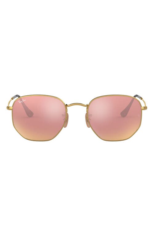 Ray Ban Ray-ban Icons 51mm Sunglasses In Gold/copper Flash