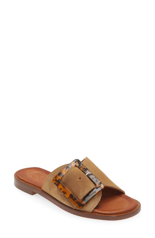 Biarritz Buckle Sandal in Camel