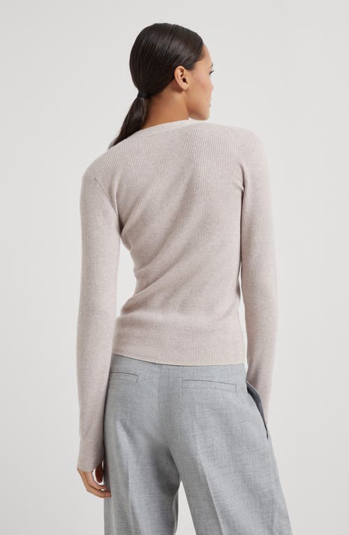 Shop Brunello Cucinelli Cashmere Cardigan In Light Pink