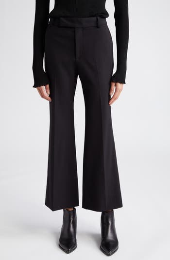 Stretch wool pants in Black for