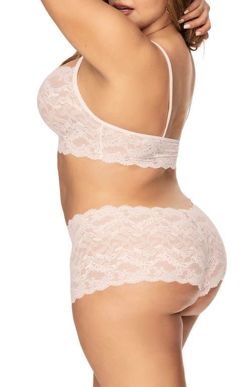 Mapalé Mapale Lace Bralette & Boyshorts Set In Ivory