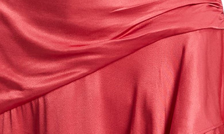 Bardot Sorella Ruffle Midi Dress In Wine